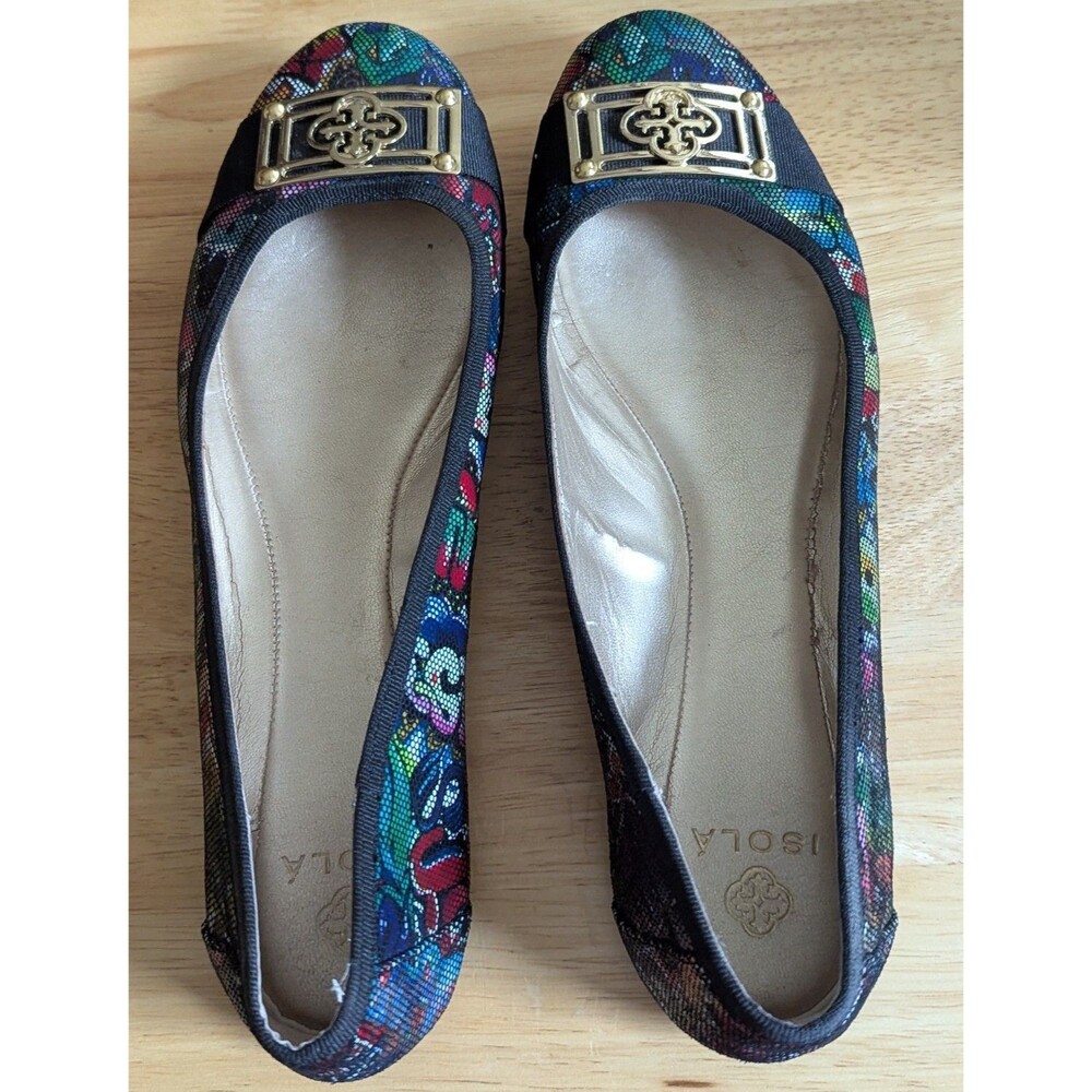 Isola Flats Colorful Graffiti Print Women’s Dress Slip On Shoes Size 10 - Picture 2 of 8